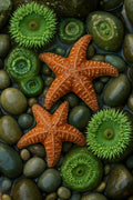 Tide pool close-up with anemones | Printable Wall Art | Instant Download