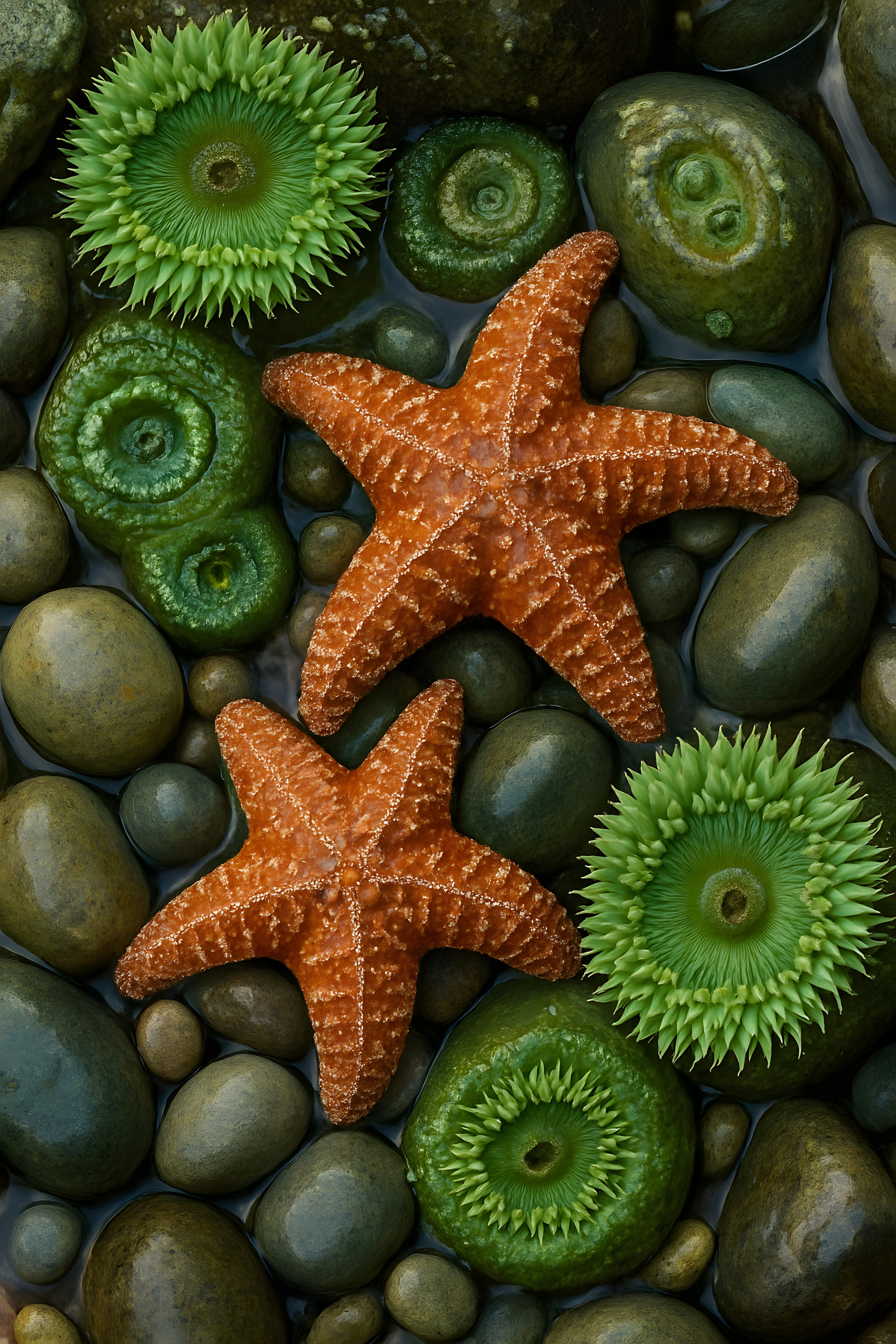 Tide pool close-up with anemones | Printable Wall Art | Instant Download