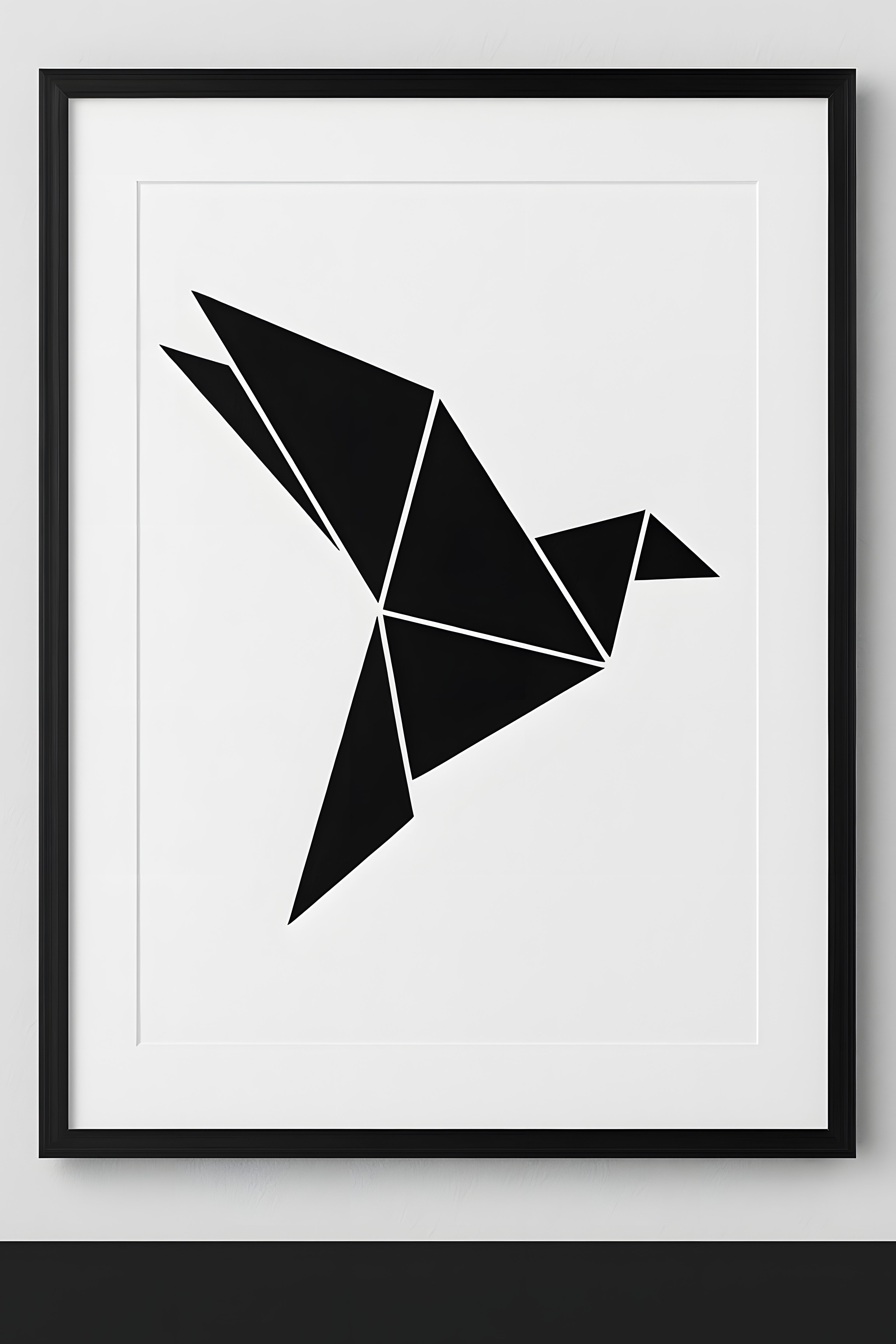 Simple geometric bird in flight | Printable Wall Art | Instant Download