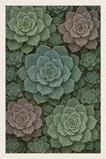 Succulent garden arrangement viewed from above | Printable Wall Art | Instant Download