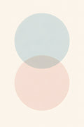Two overlapping translucent circles in pale blue and blus... | Printable Wall Art | Instant Download