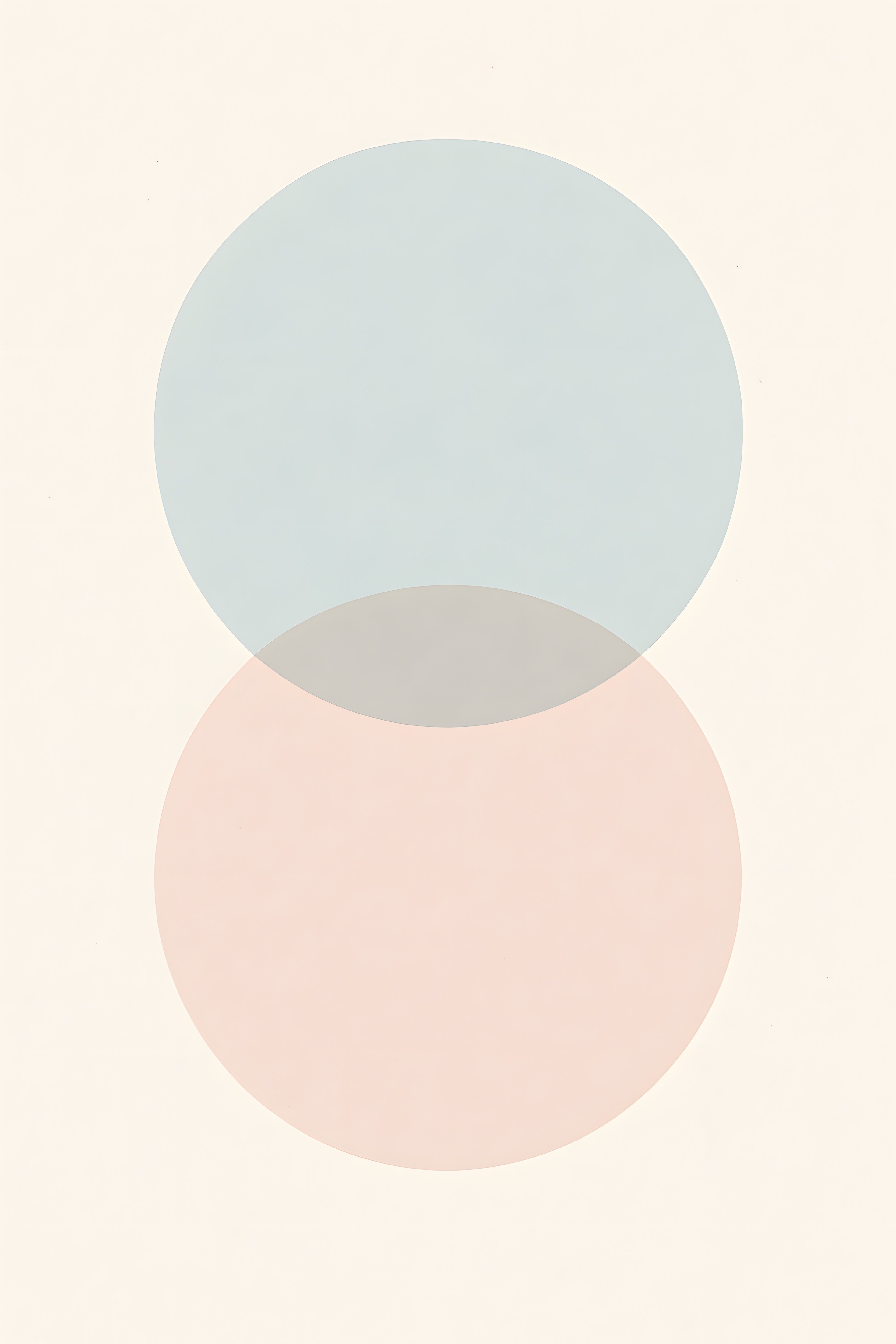 Two overlapping translucent circles in pale blue and blus... | Printable Wall Art | Instant Download