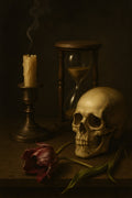 Vanitas still life with hourglass | Printable Wall Art | Instant Download