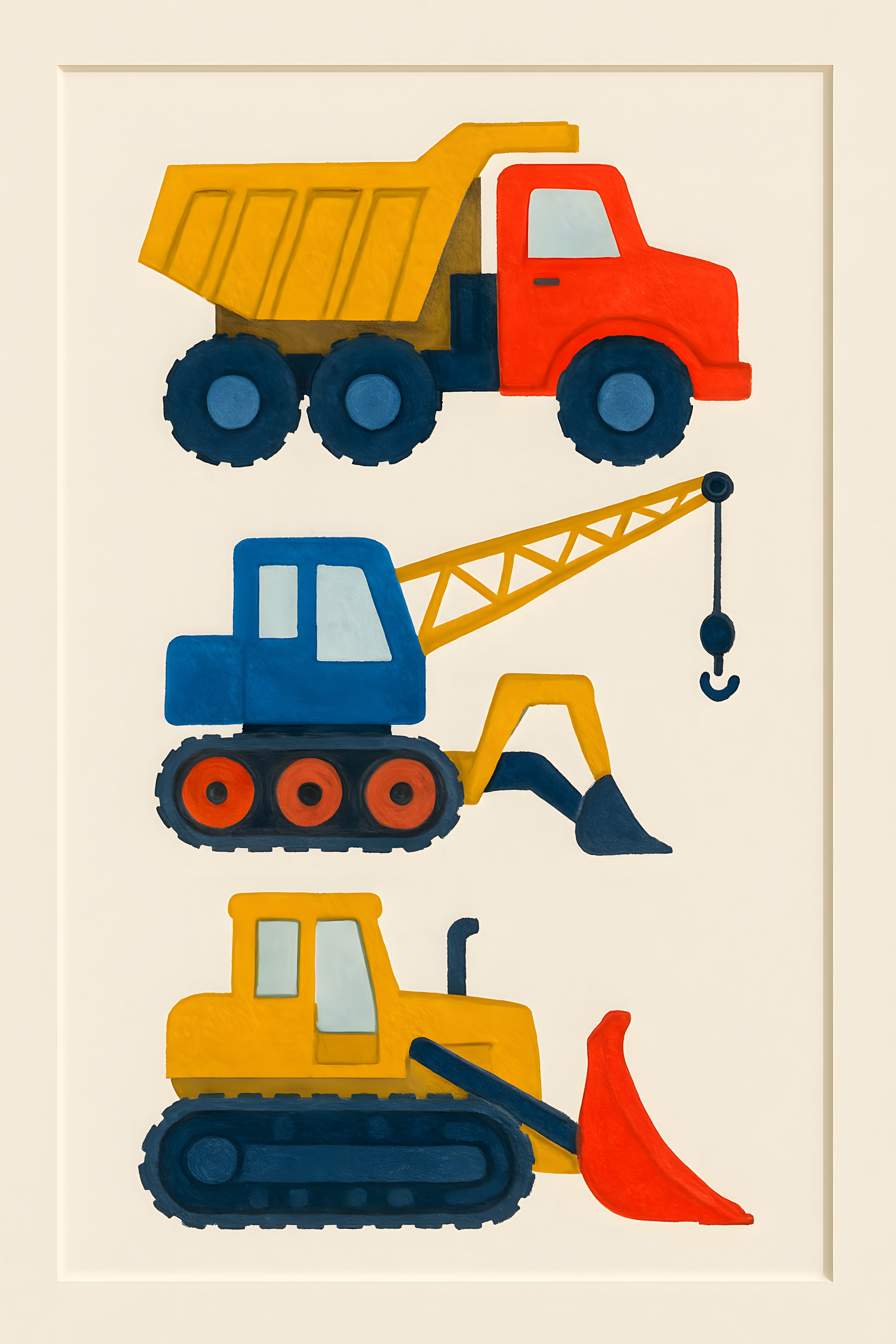 Cute construction vehicles — dump truck | Printable Wall Art | Instant Download