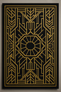 Art deco geometric pattern in gold and black | Printable Wall Art | Instant Download