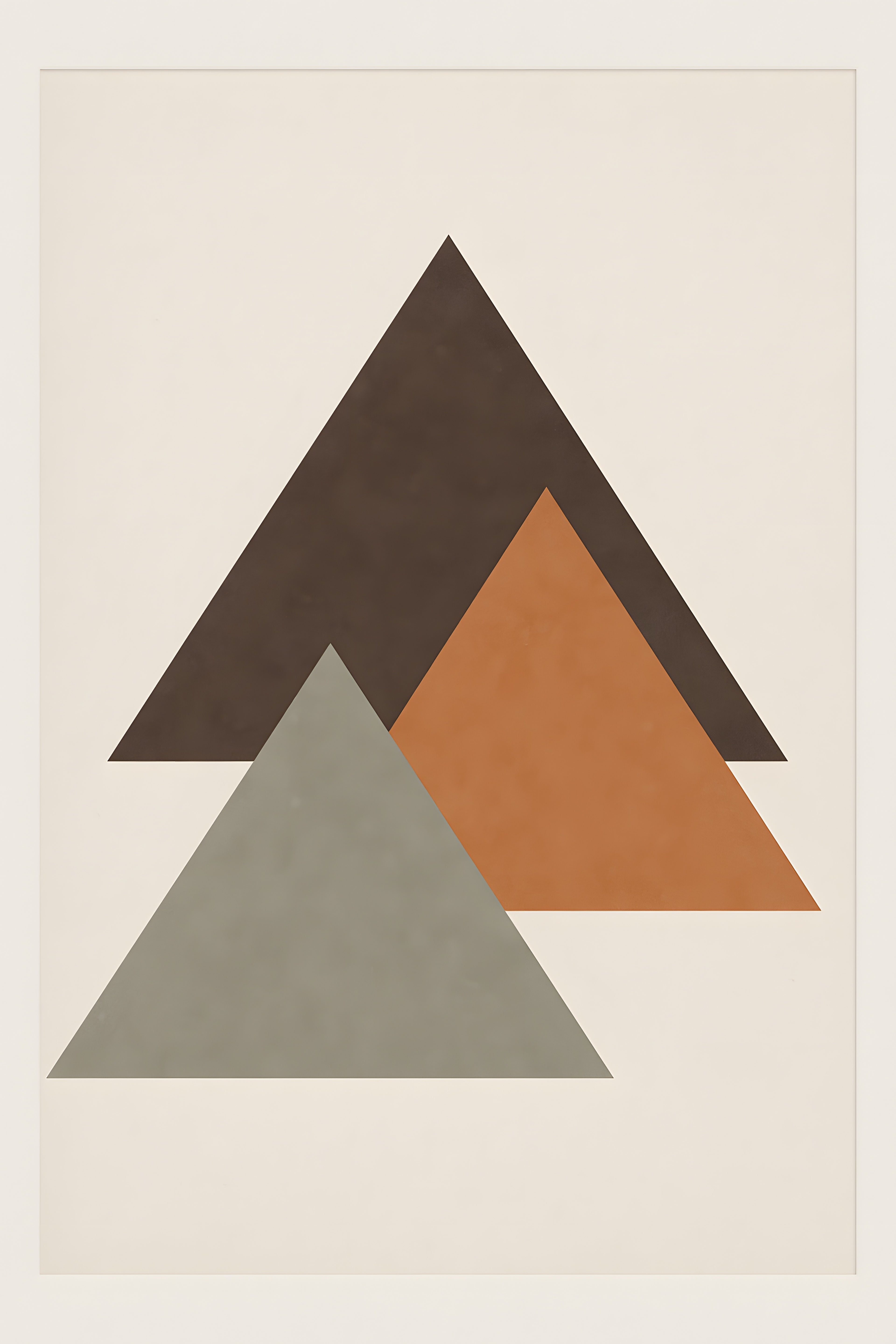 Minimalist mountain range in three overlapping triangles | Printable Wall Art | Instant Download