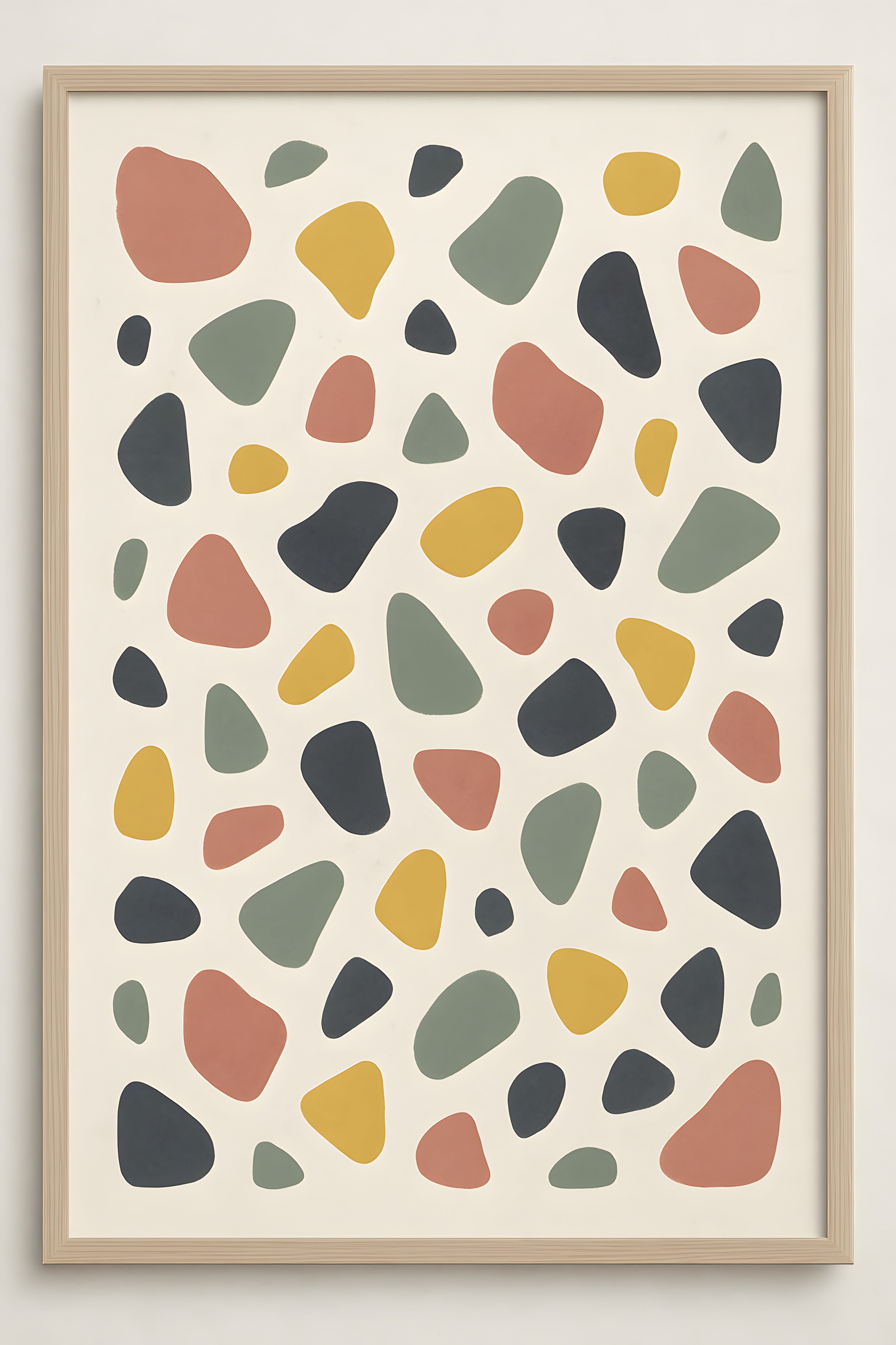 Abstract terrazzo pattern with scattered organic shapes i... | Printable Wall Art | Instant Download