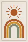 Abstract boho sun and rainbow in terracotta | Printable Wall Art | Instant Download