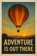 Hot air balloon rising at dawn | Printable Wall Art | Instant Download