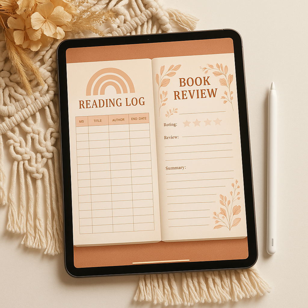 Reading Journal | Boho | Digital PDF 2026 preview