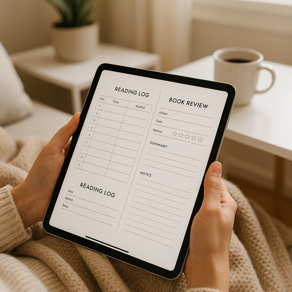 Reading Journal | Minimalist | Digital PDF 2026 preview