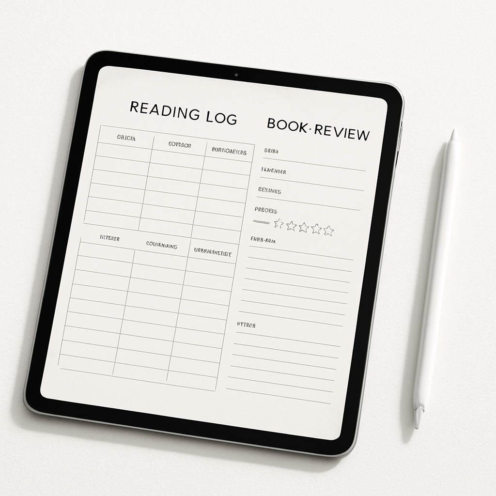 Reading Journal | Minimalist | Digital PDF 2026 preview