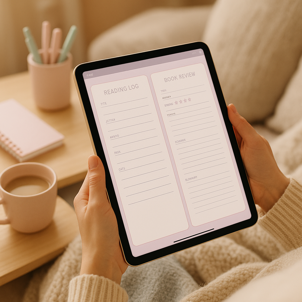 Reading Journal | Pastel | Digital PDF 2026 preview