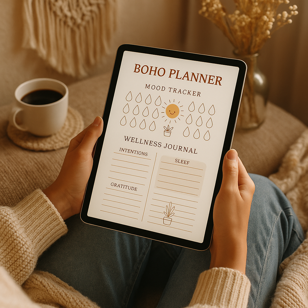 Self Care Planner | Boho | Digital PDF 2026 preview