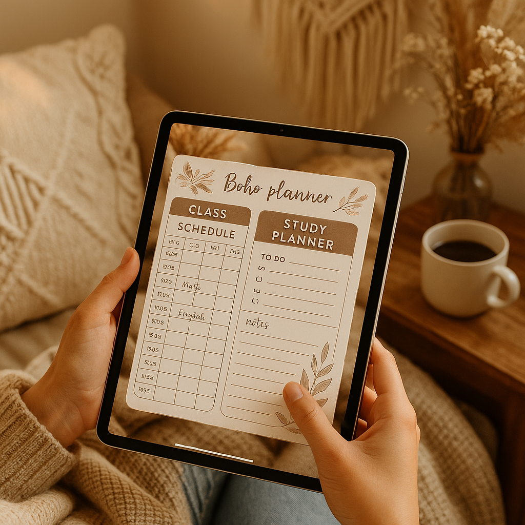 Student Planner | Boho | Digital PDF 2026 preview