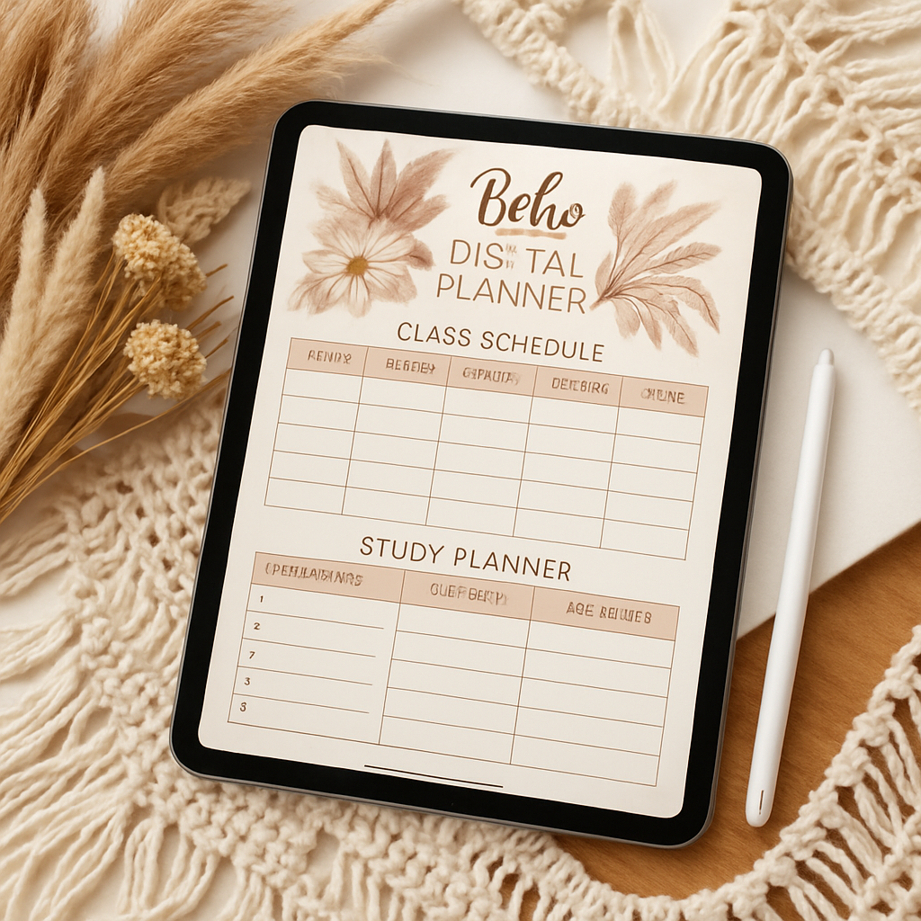 Student Planner | Boho | Digital PDF 2026 preview