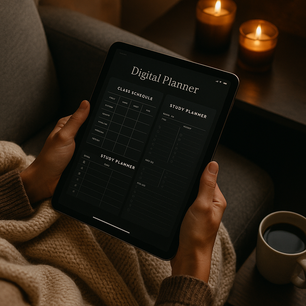 Student Planner | Dark Moody | Digital PDF 2026 preview