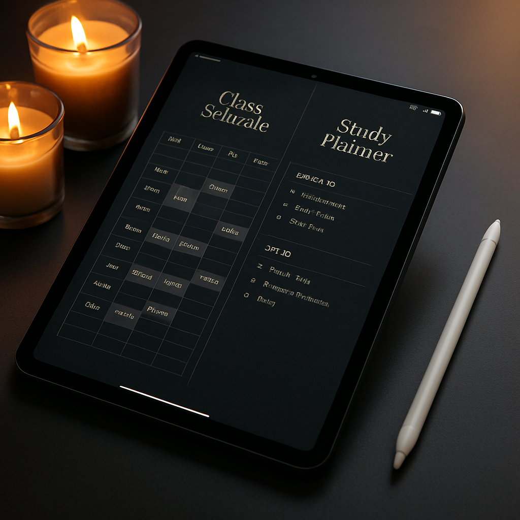 Student Planner | Dark Moody | Digital PDF 2026 preview