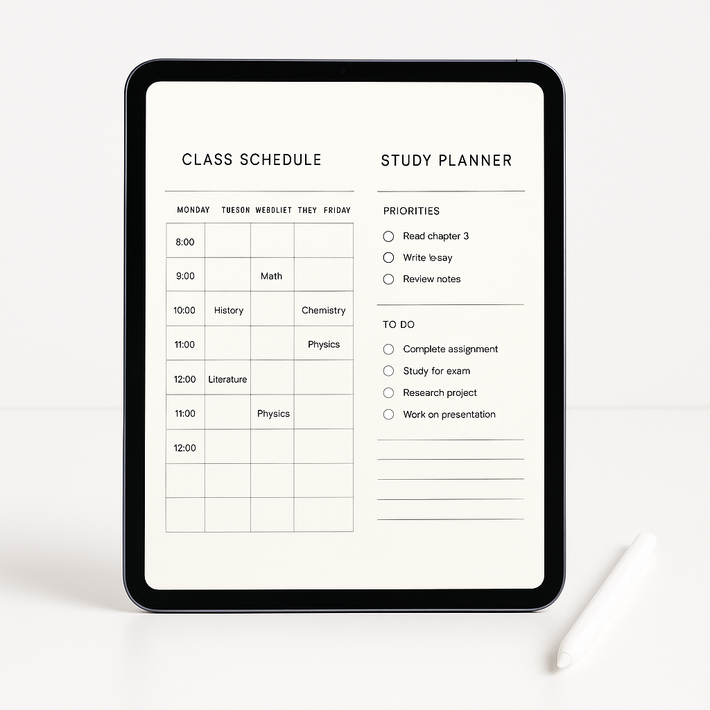 Student Planner | Minimalist | Digital PDF 2026 preview
