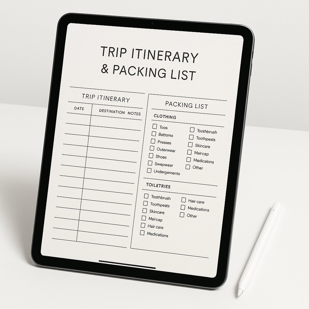 Travel Planner | Minimalist | Digital PDF 2026 preview