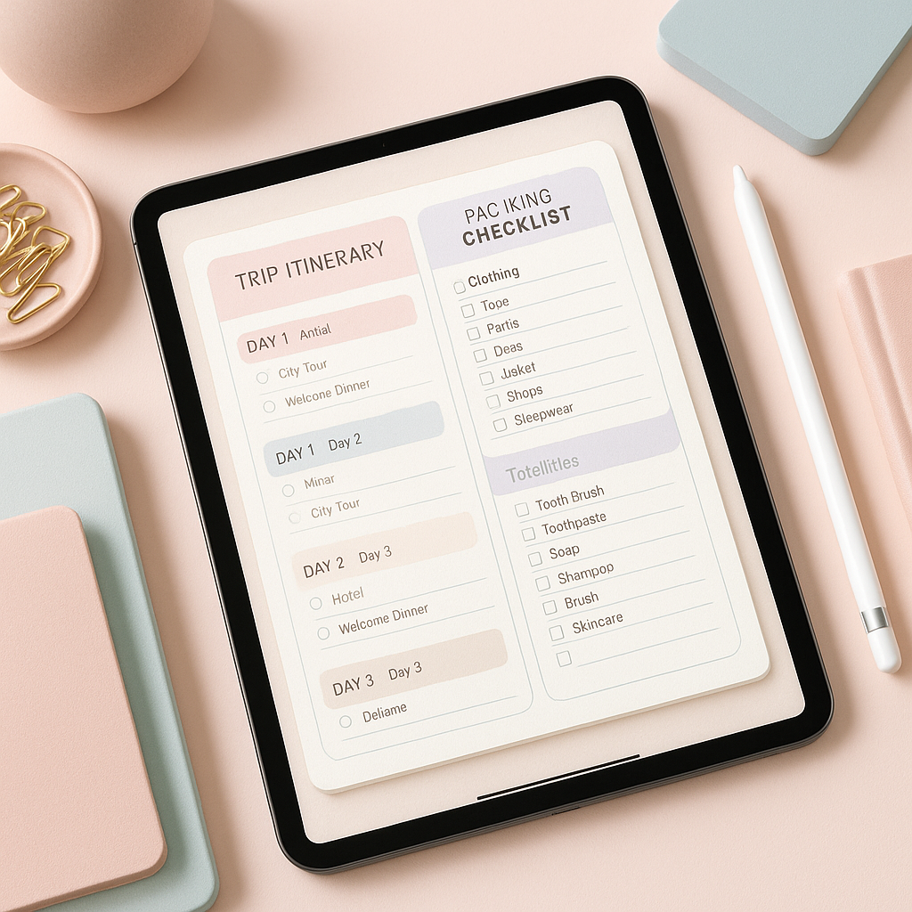 Travel Planner | Pastel | Digital PDF 2026 preview