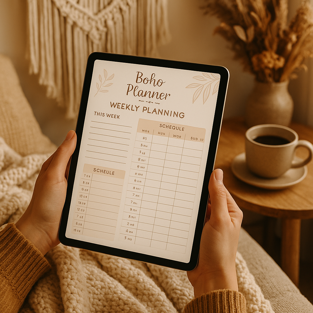 Weekly Planner | Boho | Digital PDF 2026 preview