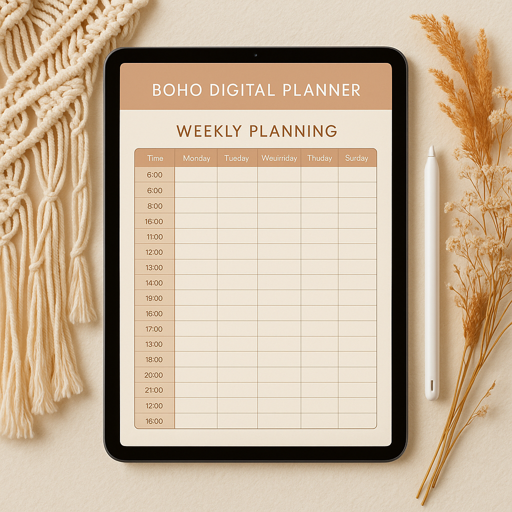 Weekly Planner | Boho | Digital PDF 2026 preview