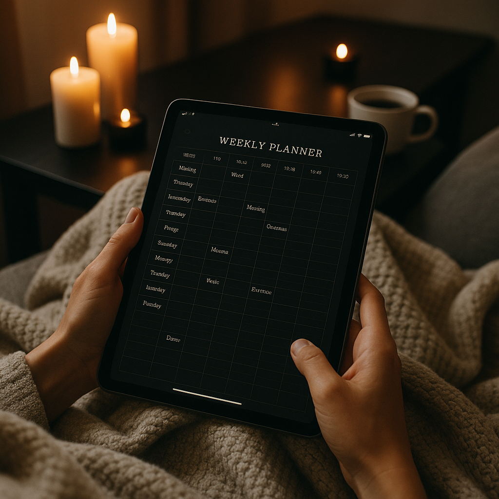 Weekly Planner | Dark Moody | Digital PDF 2026 preview