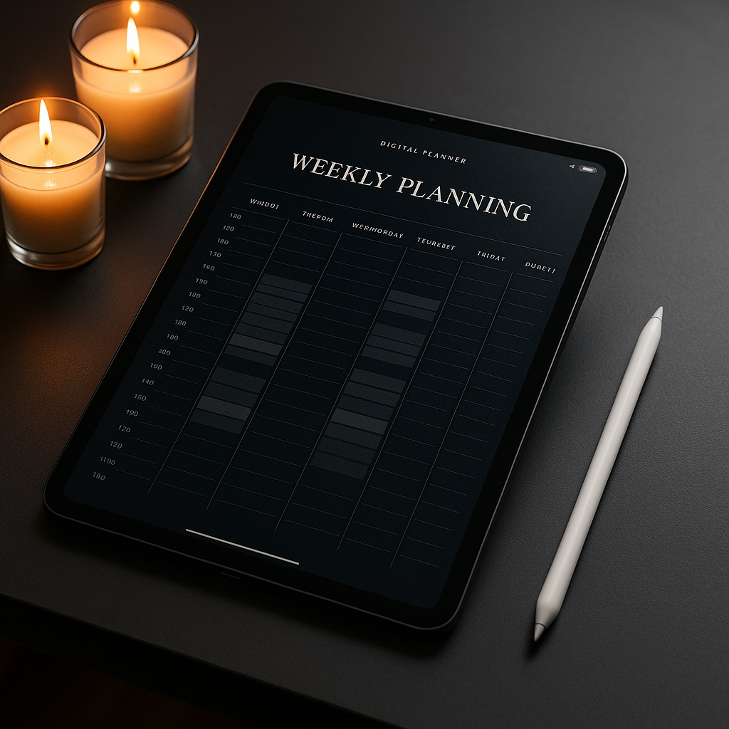 Weekly Planner | Dark Moody | Digital PDF 2026 preview
