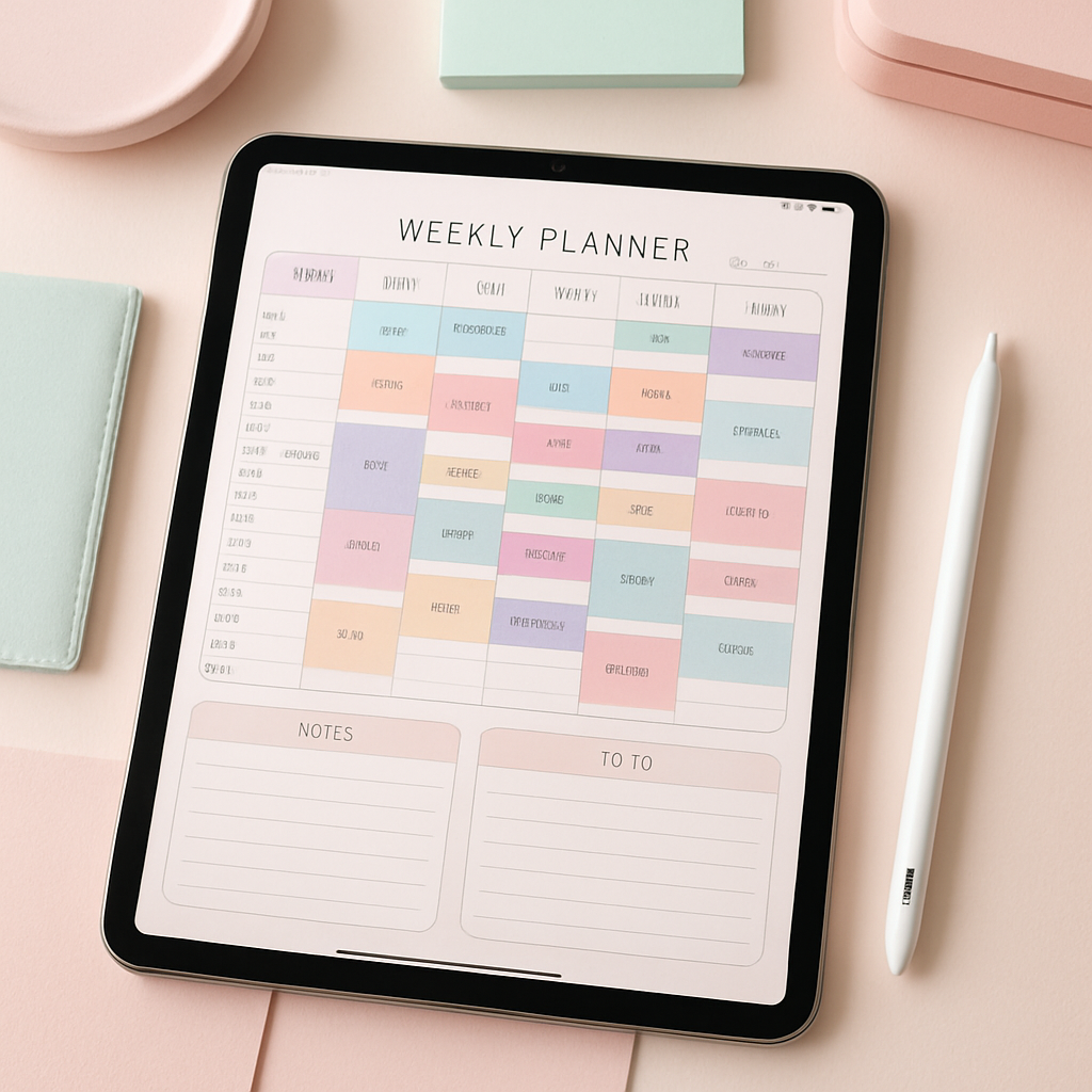 Weekly Planner | Pastel | Digital PDF 2026 preview